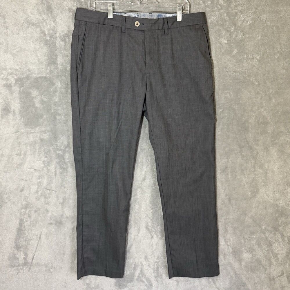 Tommy Bahama Pants Men 34x30 Gray (Inseam 28.5) Dress Golf Pants 100% Wool